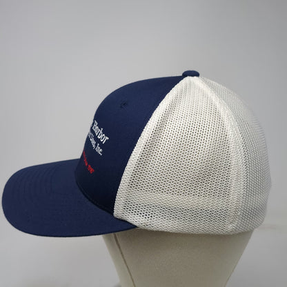 Port Authority Baseball Cap Blue XL Oak Harbor Freight Lines Mesh Flexfit Hat