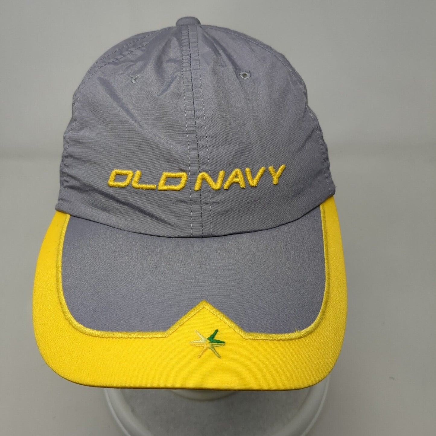 Old Navy Strapback Hat Gray Large Adjustable Embroidered Fleece Lined Nylon
