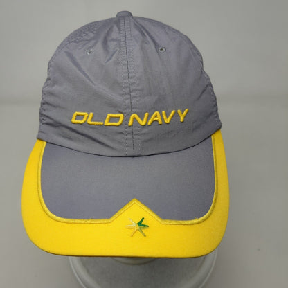 Old Navy Strapback Hat Gray Large Adjustable Embroidered Fleece Lined Nylon
