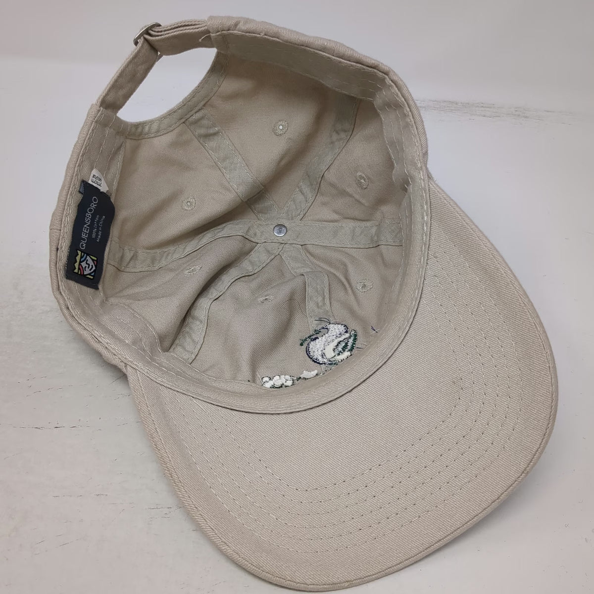 Queensboro Baseball Cap Beige One Size Schur Success Group Logo Adjustable Hat