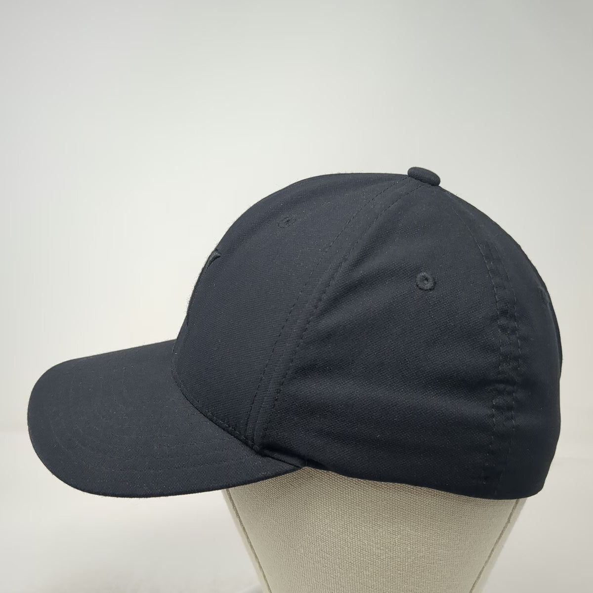 Hurley Baseball Cap Black M Flexfit Tonal Embroidered Logo Polyester Hat