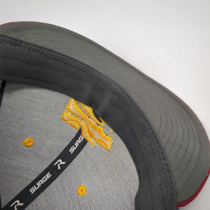 Richardson Baseball Cap Red 7 3/8 Fitted Surge Performance Flat Brim Hat