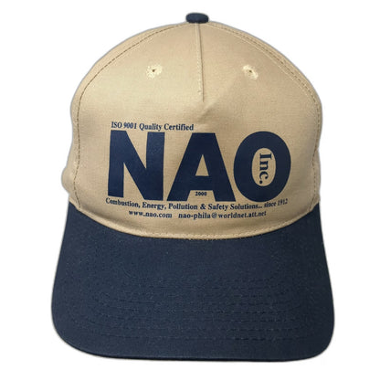 Lite Pro 5 Panel Beige Blue Vintage Snapback Industrial NAO Inc Cotton Hat