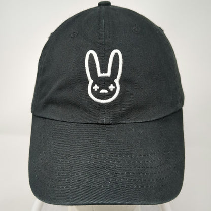 Bad Bunny Embroidered Logo Baseball Cap Black One Size Adjustable Slide Strap