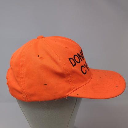 Donelson Cycles Snapback Hat Orange One Size Embroidered Speckled