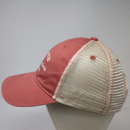 Legacy Trucker Hat Red Beige One Size Atlantis Paradise Island Bahamas Palm Tree