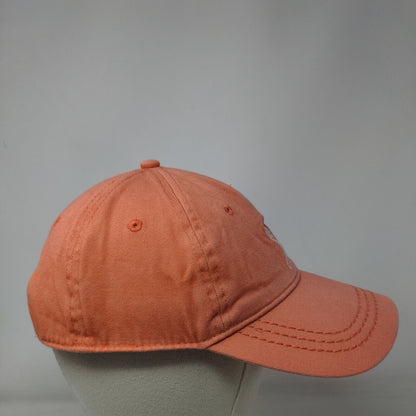 ROXY Strapback Hat Orange One Size Adjustable Embroidered Vented Holes Cotton