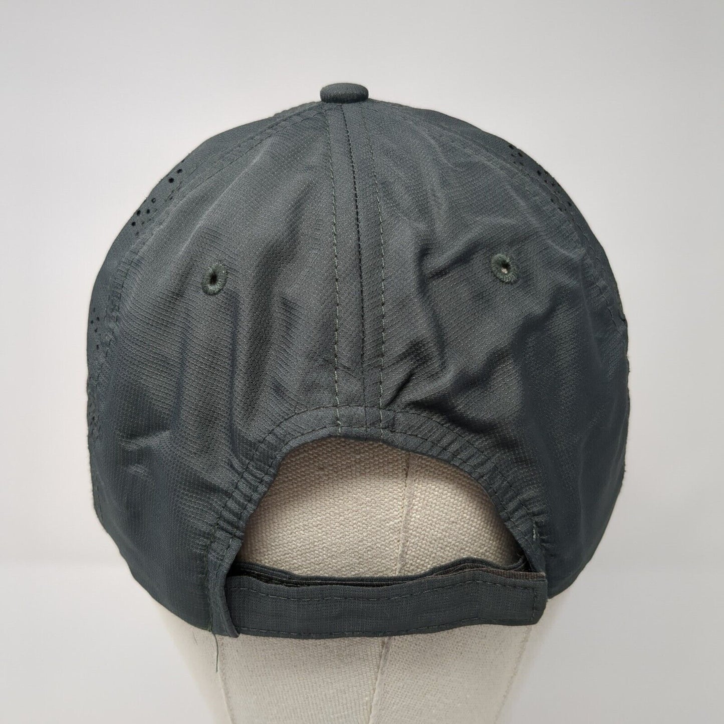 Camp Rainbow Gold Strapback Hat Gray One Size Perforated Sportsman