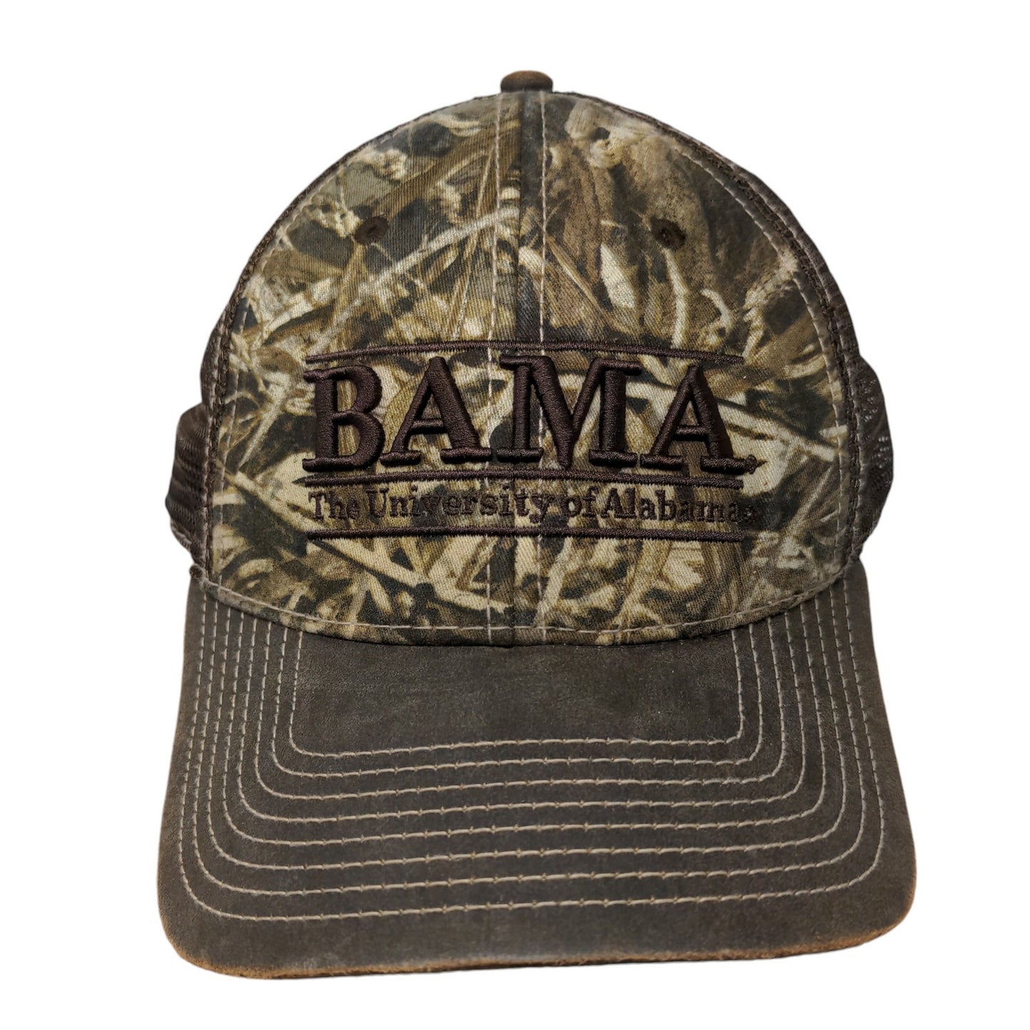 University of Alabama Slideback Camo Trucker Hat The Game Embroidered Logo NCAA