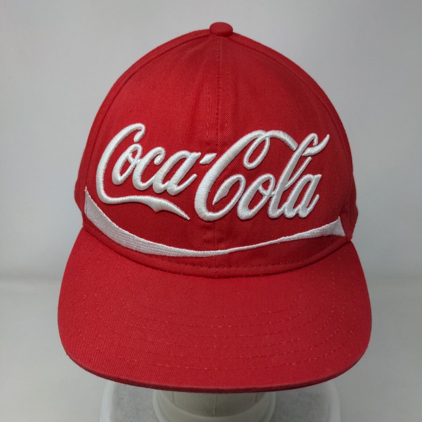 Coca-Cola Snapback Hat Red One Size Adjustable Embroidered Vent Holes