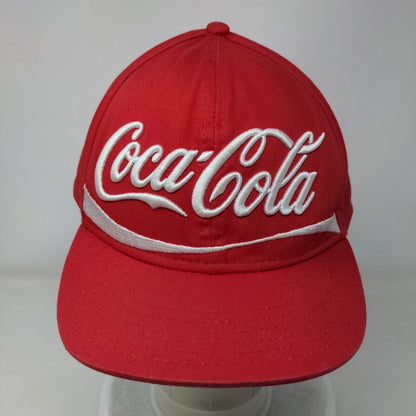 Coca-Cola Snapback Hat Red One Size Adjustable Embroidered Vent Holes
