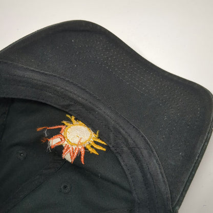 Lumi Sun Baseball Cap Black One Size Embroidered Yellow Orange Slideback Hat