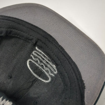 Shake Shack Snapback Black One Size Burger Embroidery Gray Underbrim Hat