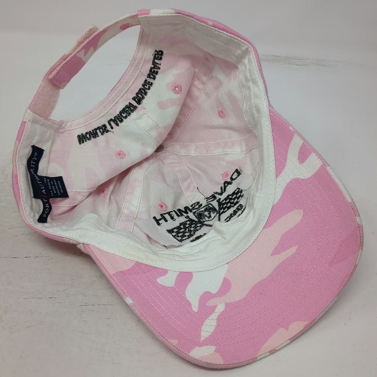 Port Authority Baseball Cap Pink Camo One Size Dave Smith Motor Sports Hat GMC