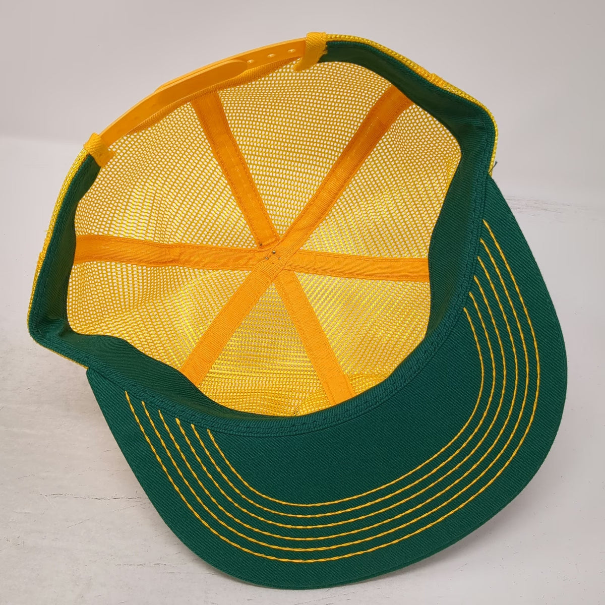 Dekalb Wheat Trucker Hat Yellow Green One Size Mesh Snapback Patch Vintage