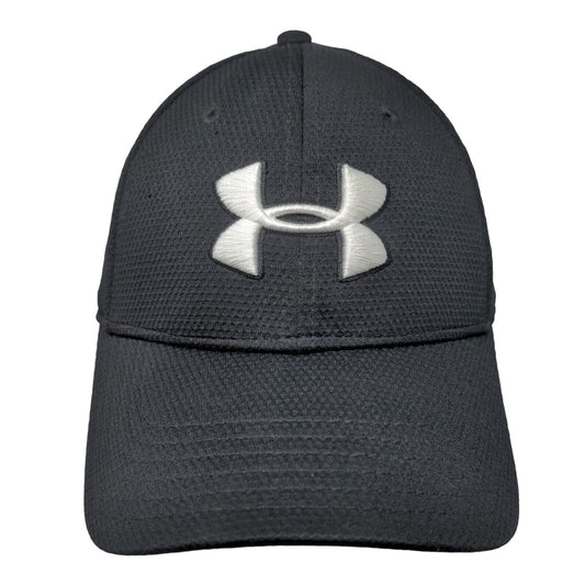 Under Armour Fitted Hat Black M/L Embroidered Lightweight Breathable 6 Panel