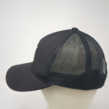 Hurley Trucker Hat Black One Size Mesh Back Snapback Embroidered Logo Surf Style