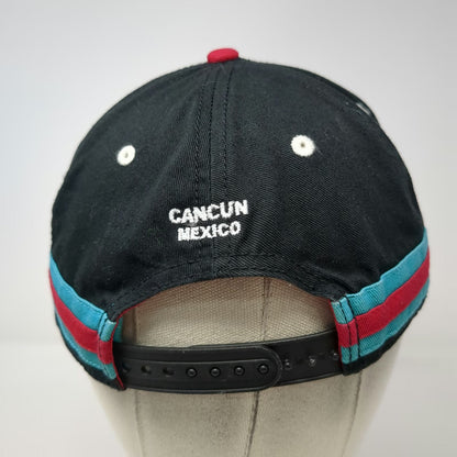 Señor Frog's 5 Panel Black Hat One Size Cancun Mexico Embroidered Snapback