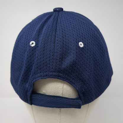 Pow Wow Strapback Hat Blue One Size Adjustable Solid 6 Panel Outdoor
