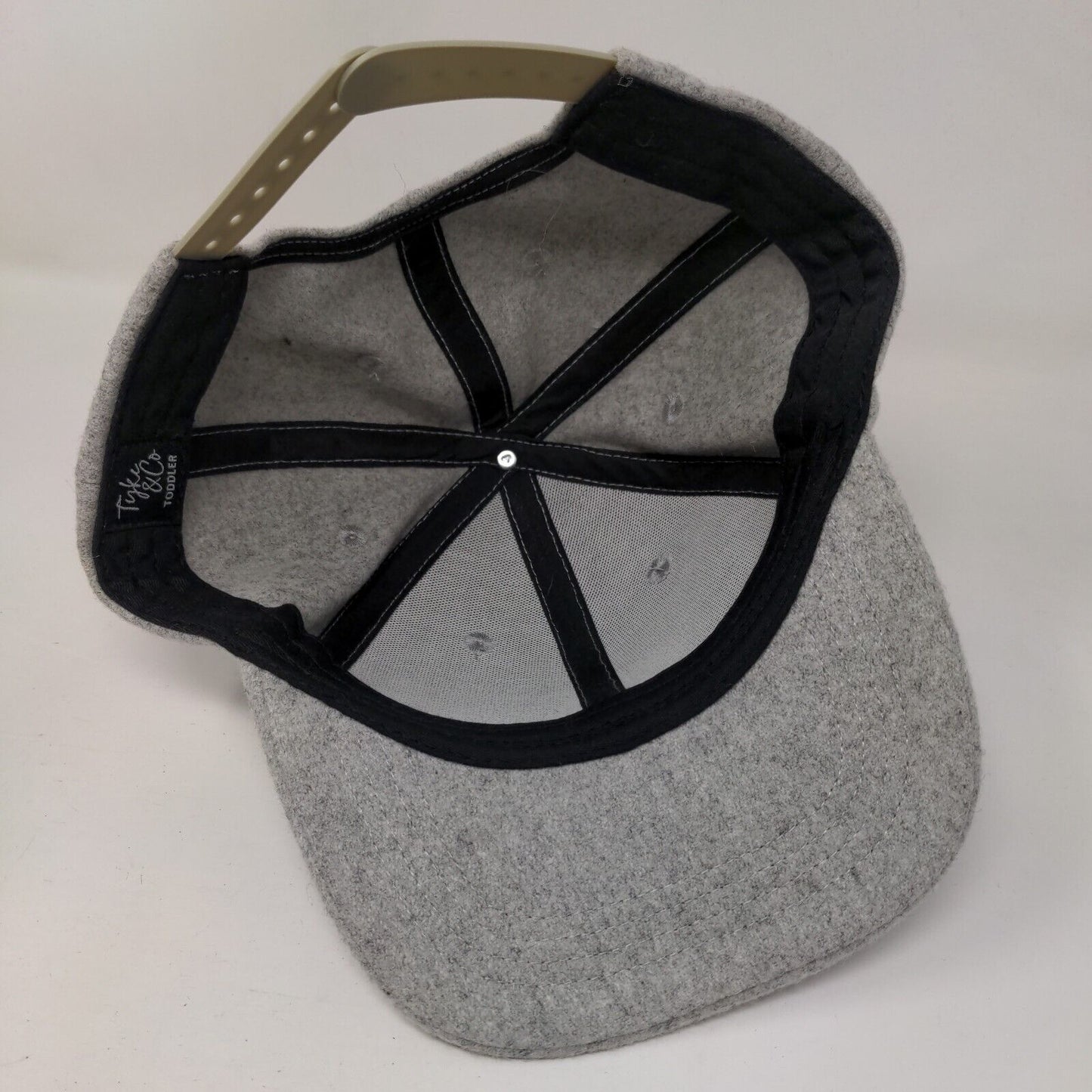 TYKE & CO Patch Snapback Hat Gray Toddler Adjustable Vent Holes