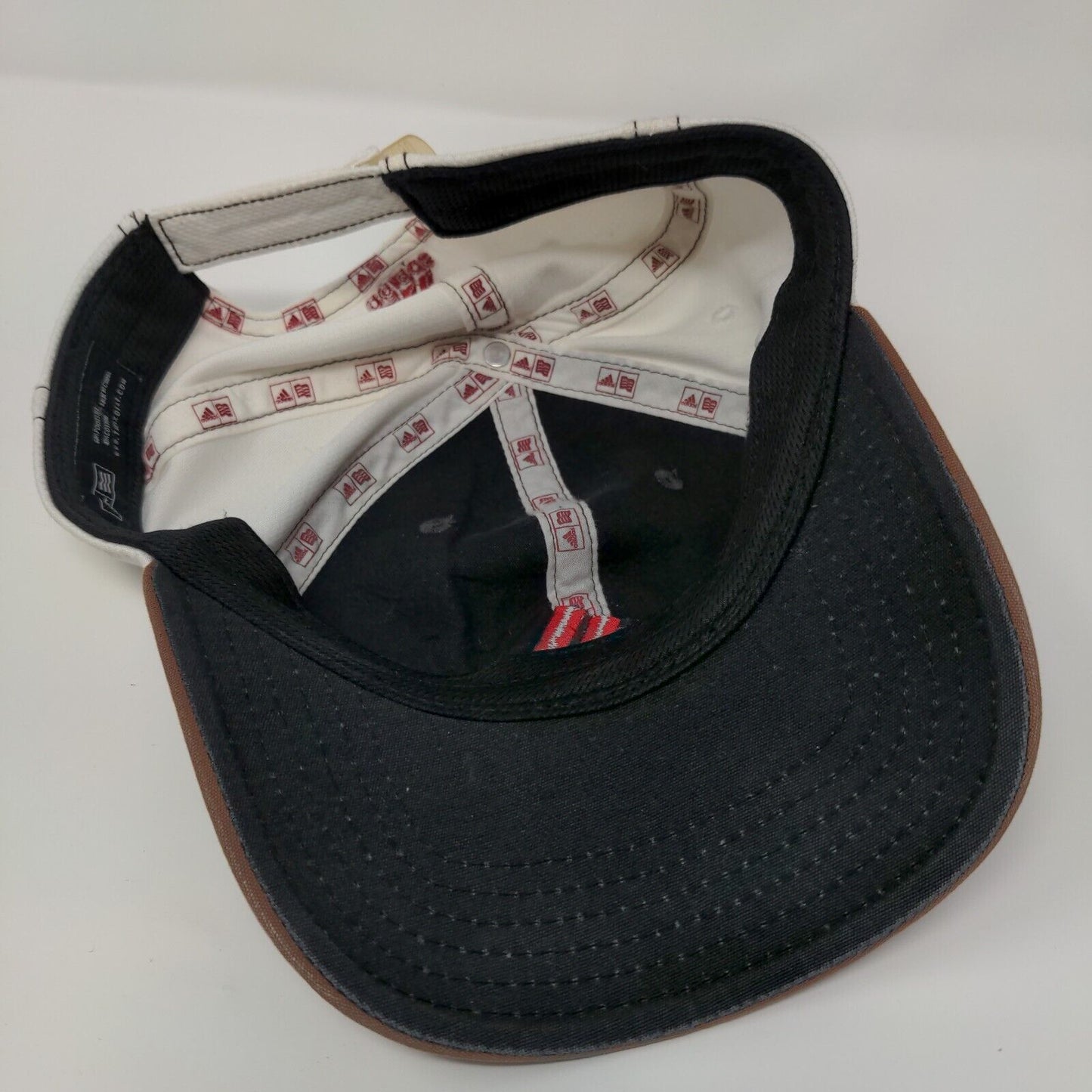 Adidas 3 Stripes Strapback Hat Brown OSFA Embroidered Colorblock