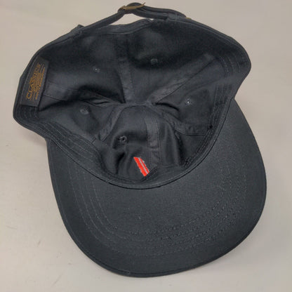 Yupoong Classics Slideback Hat Black Red Checkmark Embroidered Logo