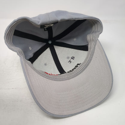 Richardson Baseball Cap Gray M Fitted RapidHot Embroidered Logo Curved Brim Hat
