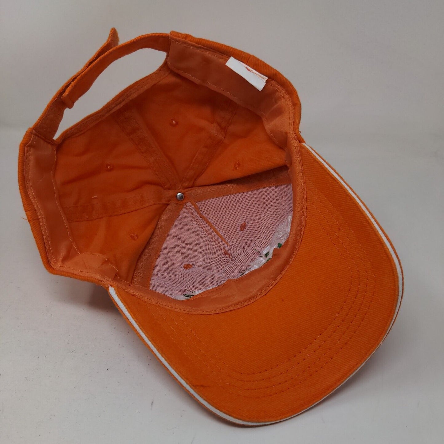 Rinieri Strapback Hat Orange One Size Embroidered Actiwear Adjustable