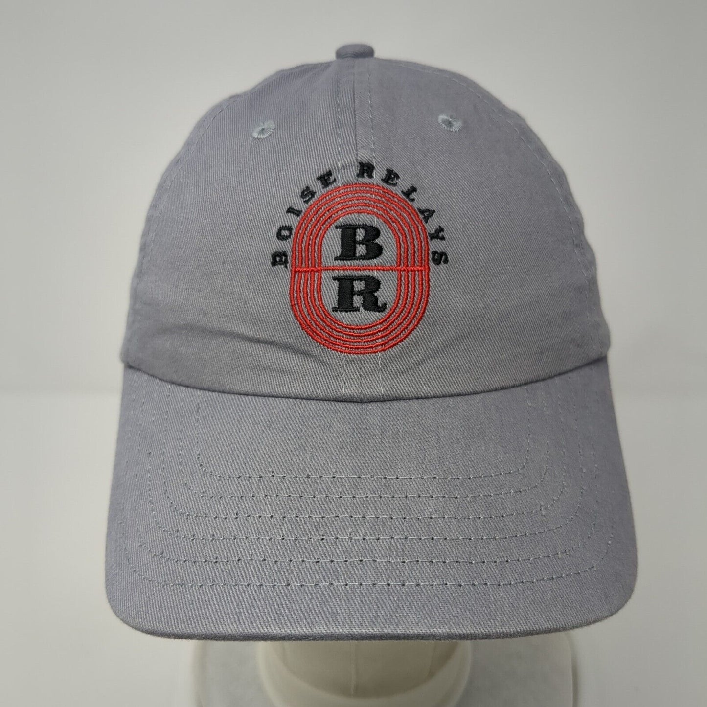 BR Boise Relays Strapback Hat Gray One Size Adjustable Embroidered 6 Panel