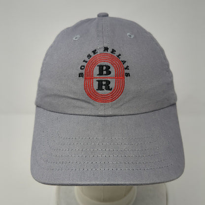 BR Boise Relays Strapback Hat Gray One Size Adjustable Embroidered 6 Panel