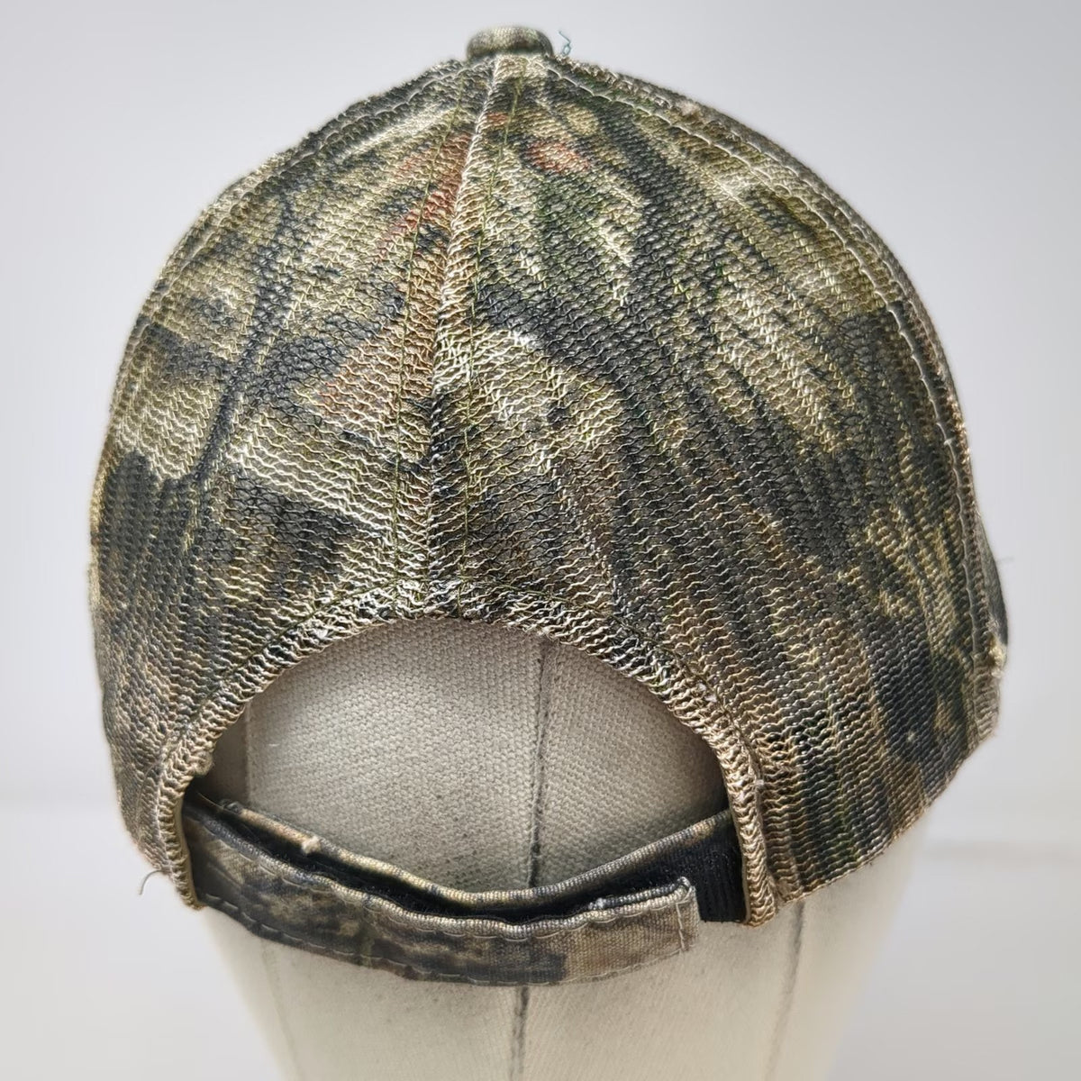 Mossy Oak Baseball Cap Green One Size Camouflage Mesh Logo Strapback Hat