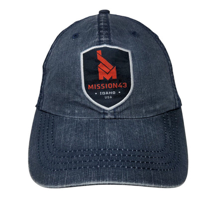 Mission43 Idaho USA Strapback Trucker Hat Blue OSFA Mesh Back 6 Panel