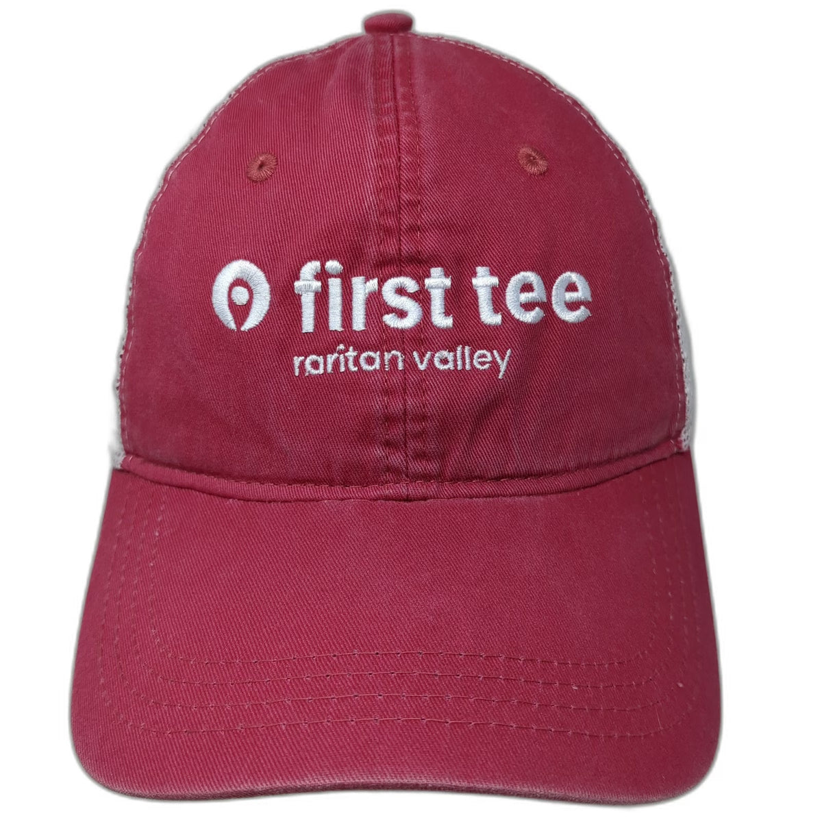 ahead Baseball Cap Red One Size First Tee Raritan Valley Mesh Strapback hat