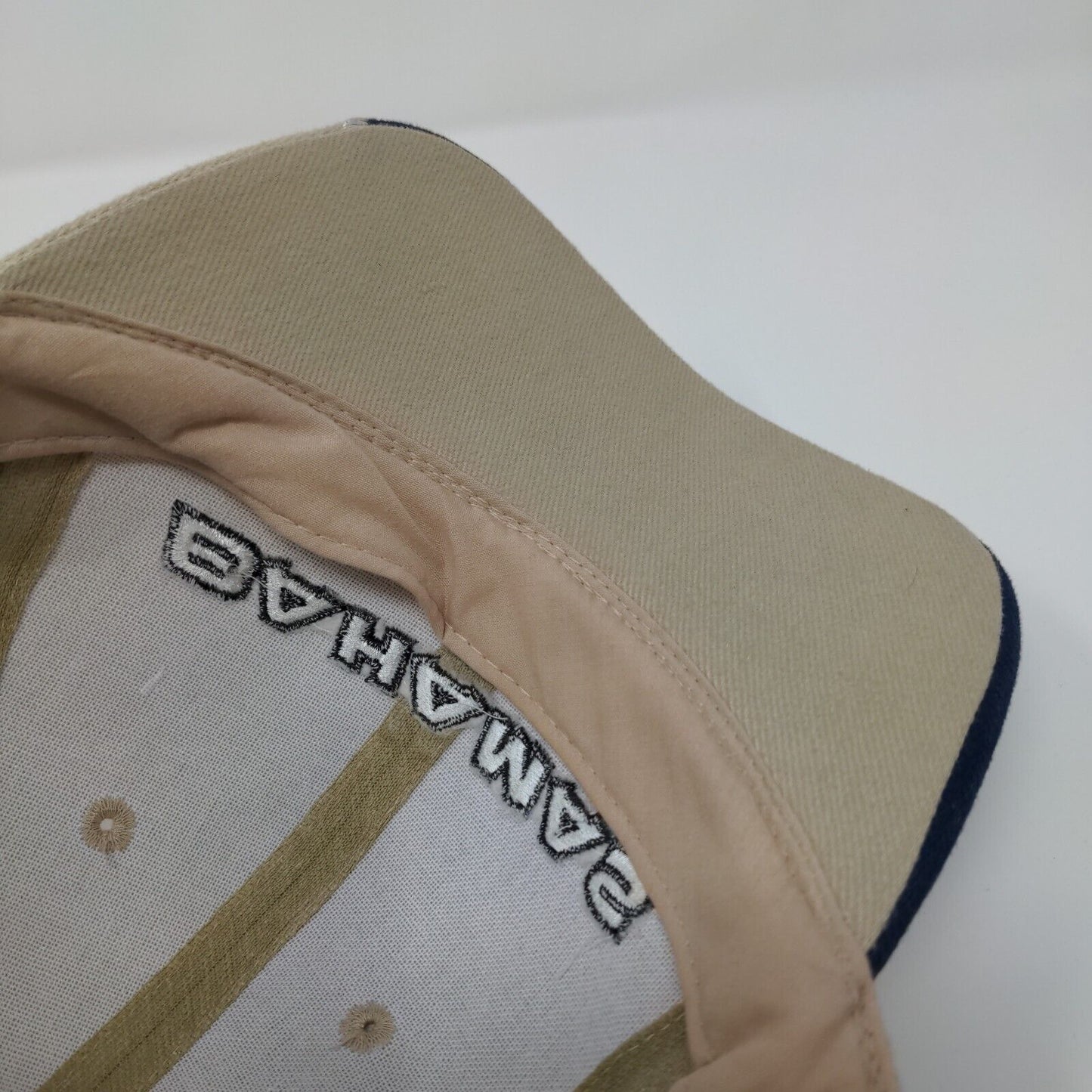 Bahamas Nassau Strapback Hat Tan 58cm Adjustable Embroidered 6 Panel