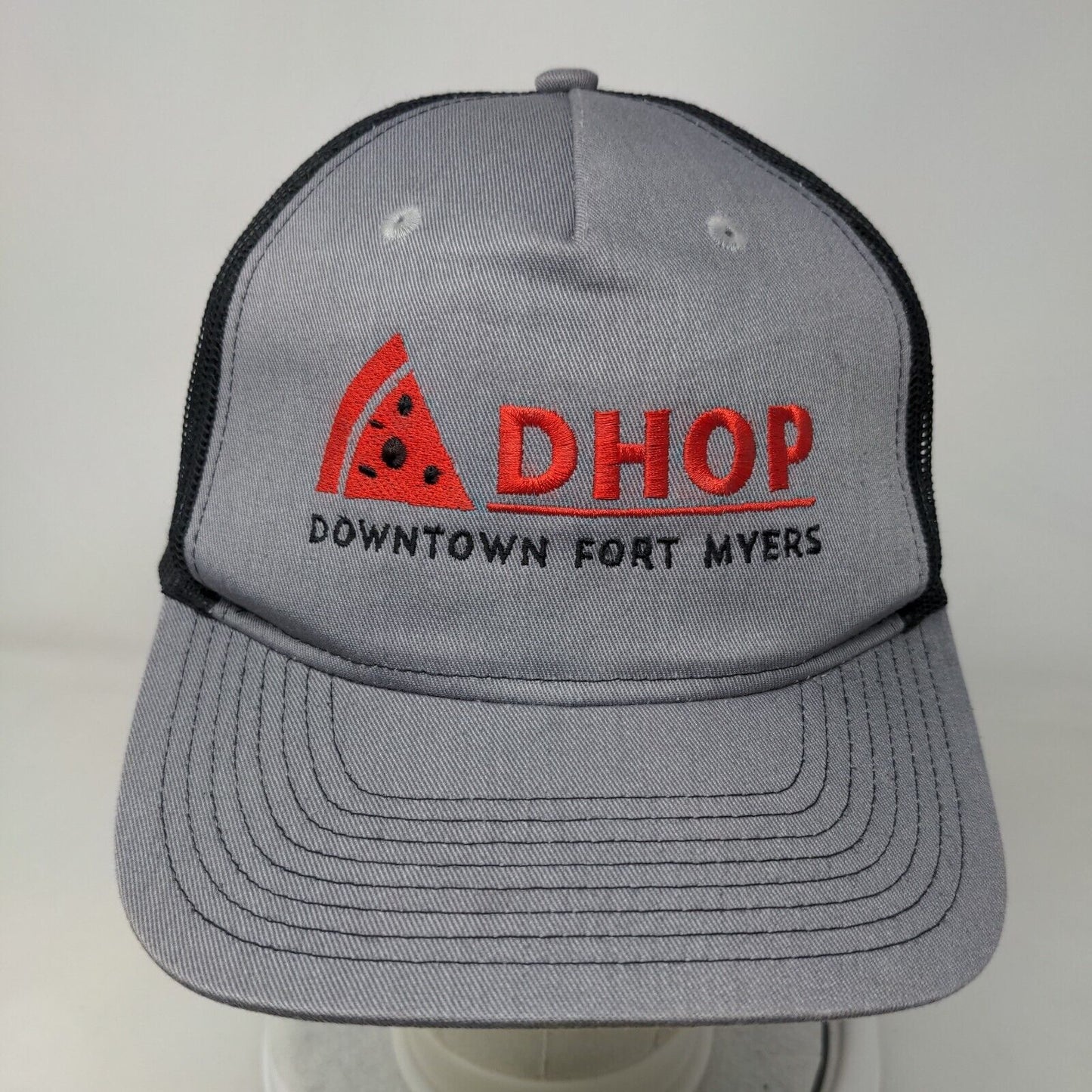 DHOP Downtown Fort Myers Snapback Mesh Back Trucker Hat Gray One Size