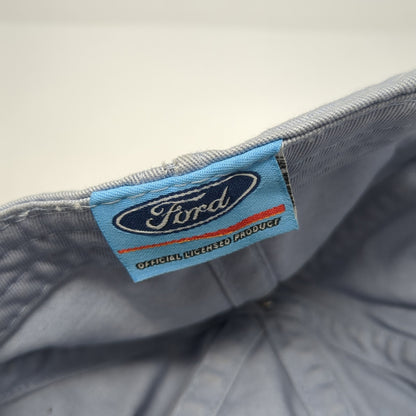 Ford Spell Out Slideback Hat Blue One Size Adjustable Solid Vent Holes