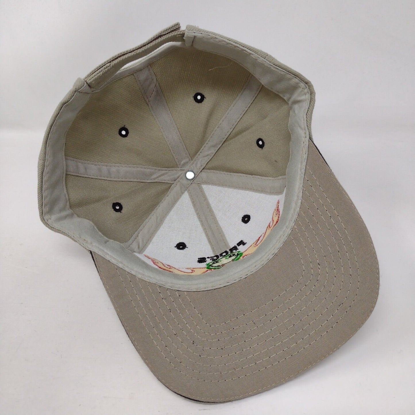 Frog's World Famous Entertainment Strapback Hat Tan OS Adjustable Embroidered