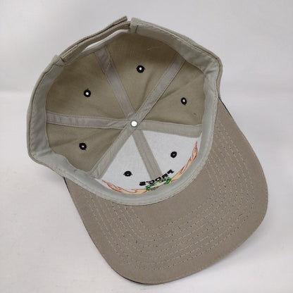 Frog's World Famous Entertainment Strapback Hat Tan OS Adjustable Embroidered