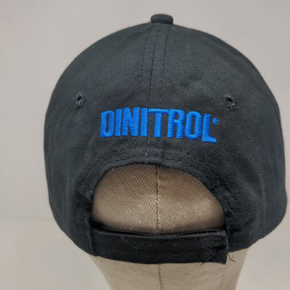 Cap America Men's Strapback Hat Black Dinol Dinitrol Embroidered Logo