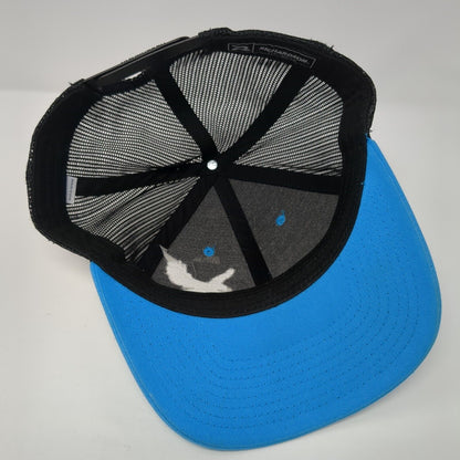 EESA Snapback Mesh Back Trucker Hat Blue M/L Embroidered Richardson