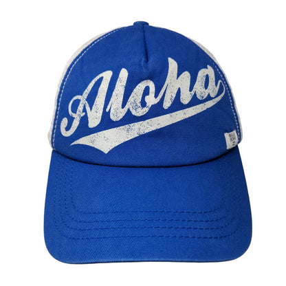 Aloha Snapback Trucker Hat Blue One Size Adjustable Mesh Back Billabong