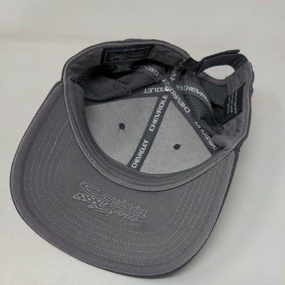 Chevrolet Racing Strapback Hat Gray OSFM Embroidered Cruisin Sports