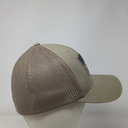 Columbia PHG Game Flag Fitted Mesh Back Trucker Hat Tan S/M 6 Panel