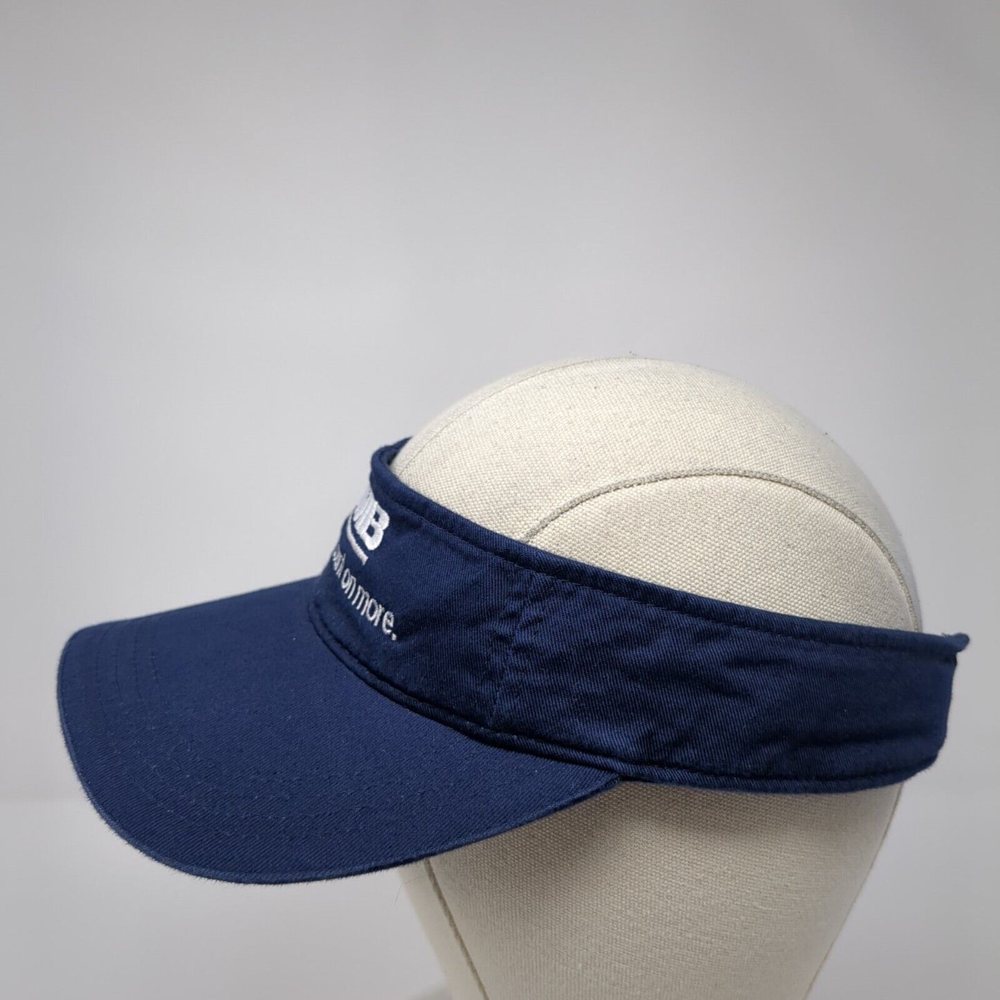 UMB Count On More Strapback Sun Visor Hat Blue One Size Adjustable Sportsman