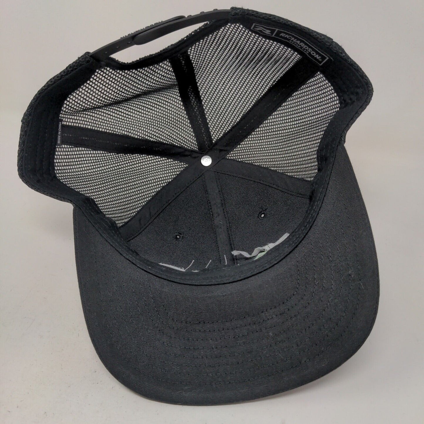 Richardson Men's Snapback Mesh Back Hat Black Embroidered Fargo Style 112