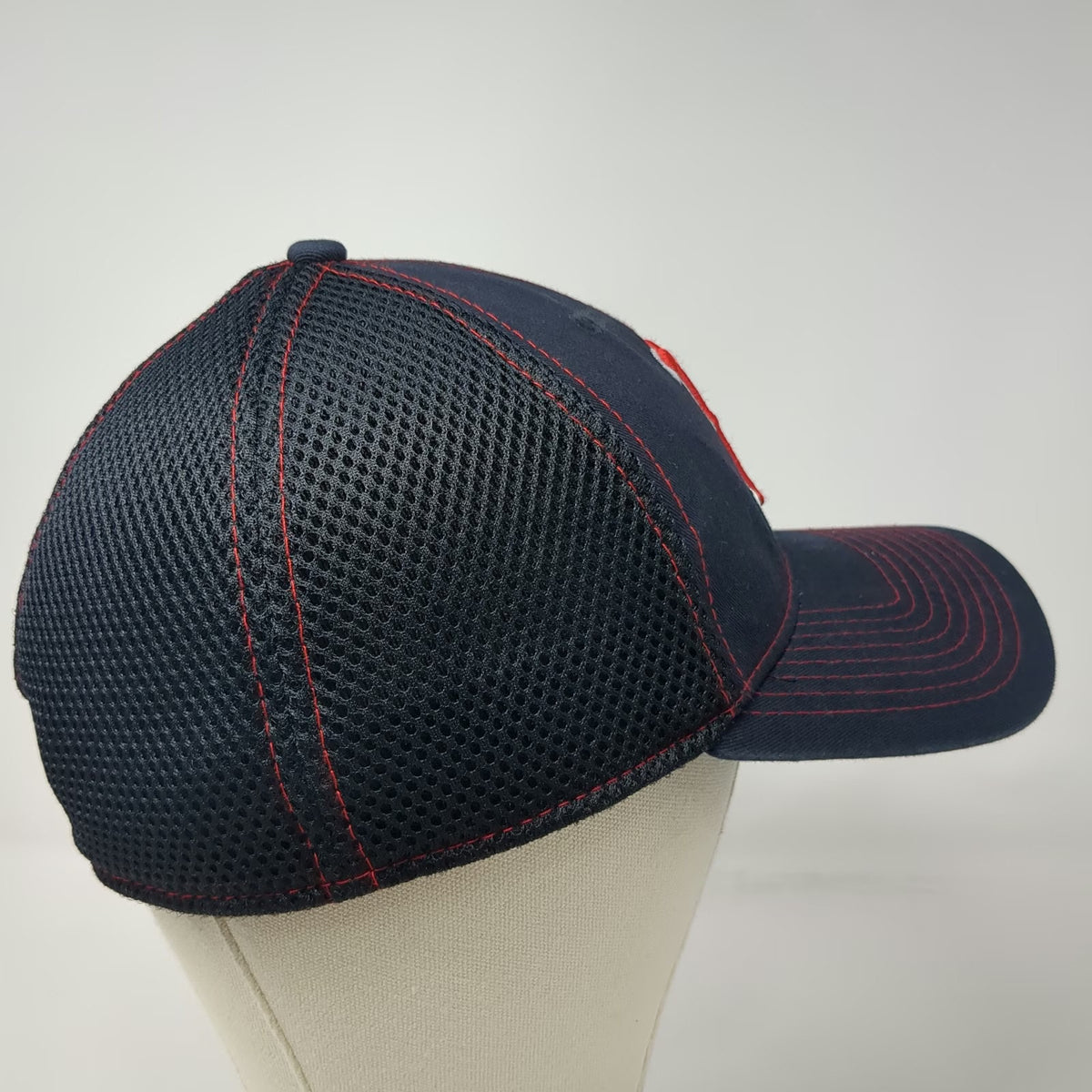 New Era Boston Red Sox MLB Blue Baseball Cap L Mesh Back Stretch Fit Curved Brim