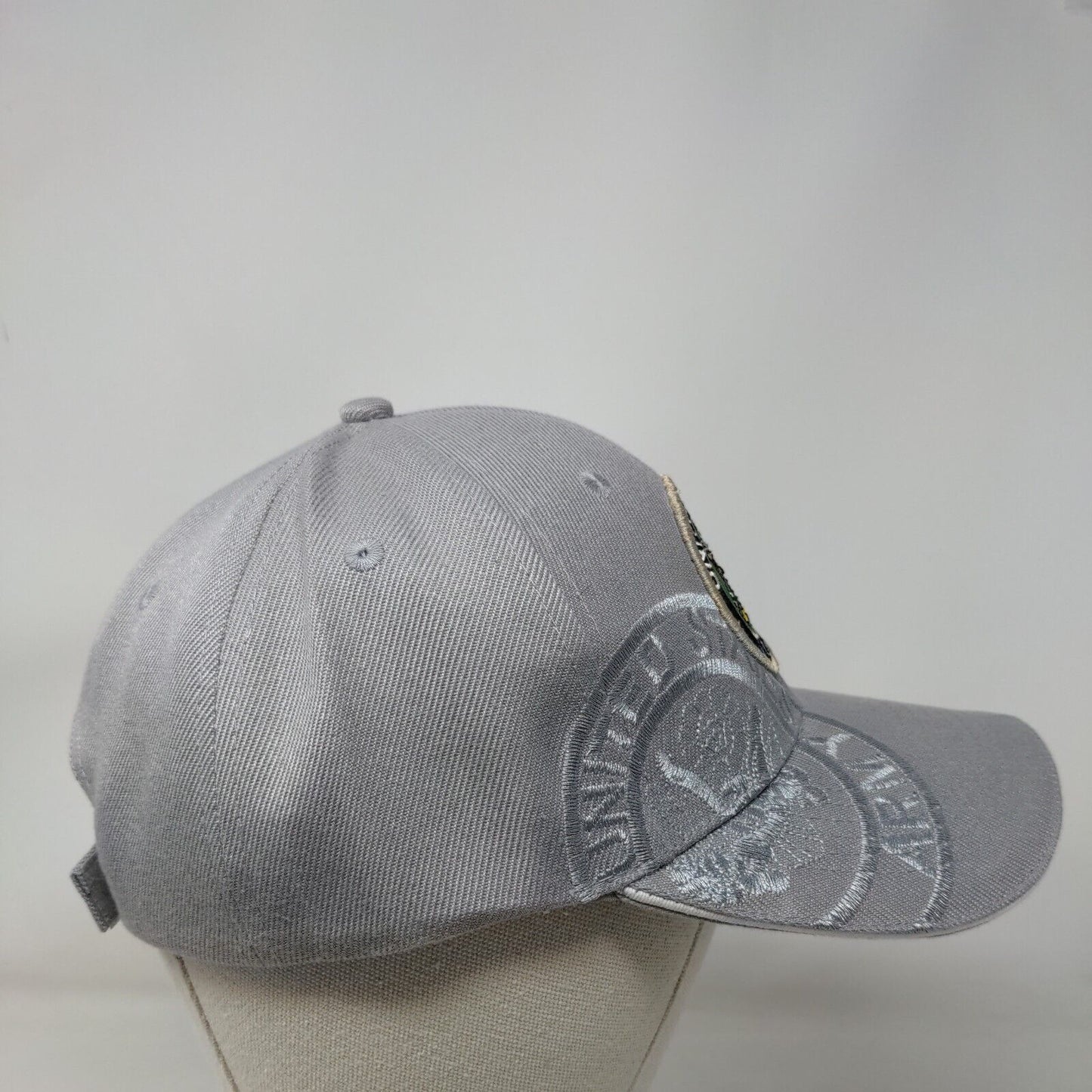 United States Army Strapback Hat Gray One Size Adjustable Embroidered Lanza