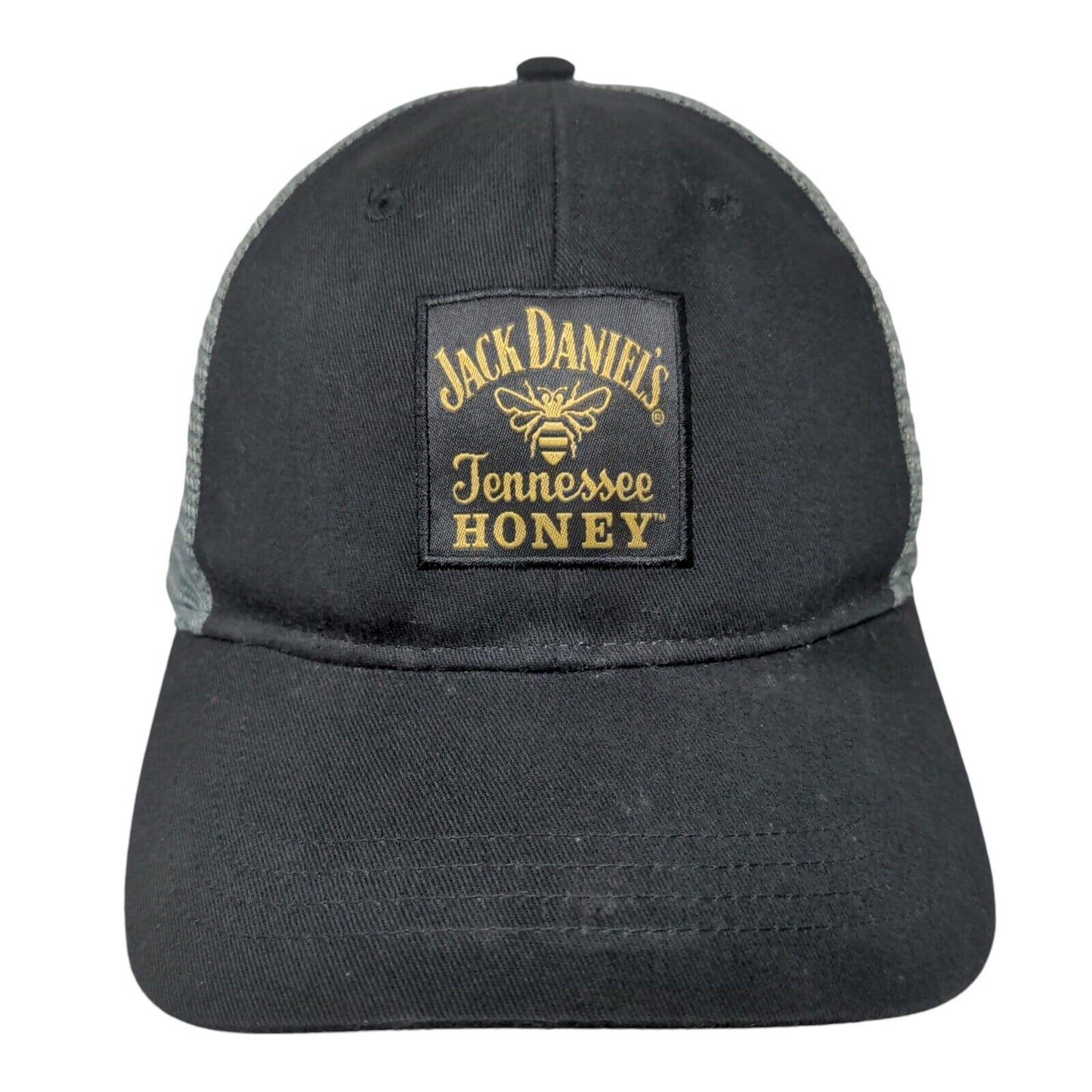 Jack Daniel's Tennessee Honey Strapback Mesh Back Trucker Hat Black OSFA