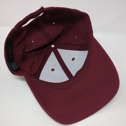 Sportsman Strapback Baseball Cap Red One Size Adjustable Lightweight Blank