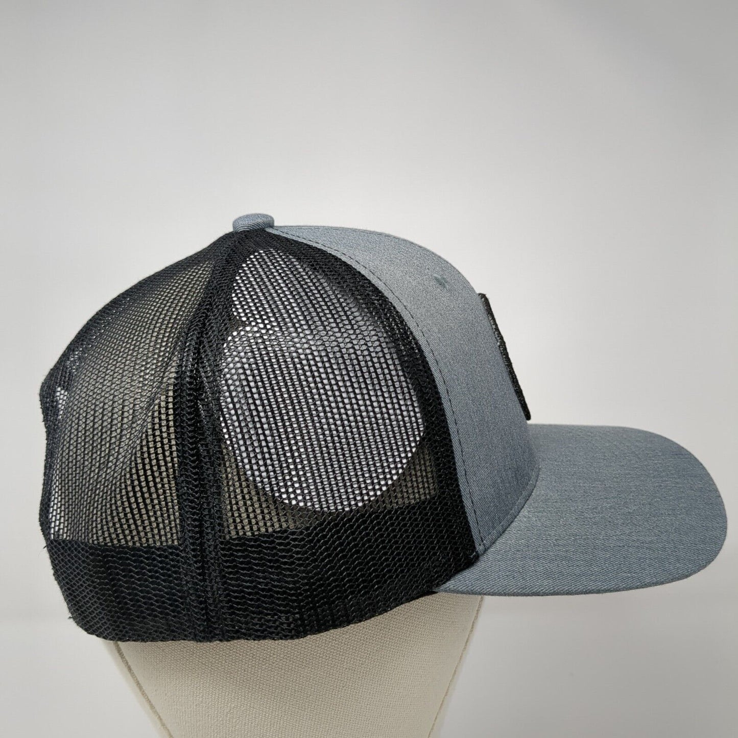 Scheels Meridian ID Patch Snapback Trucker Hat Gray One Size Mesh Back